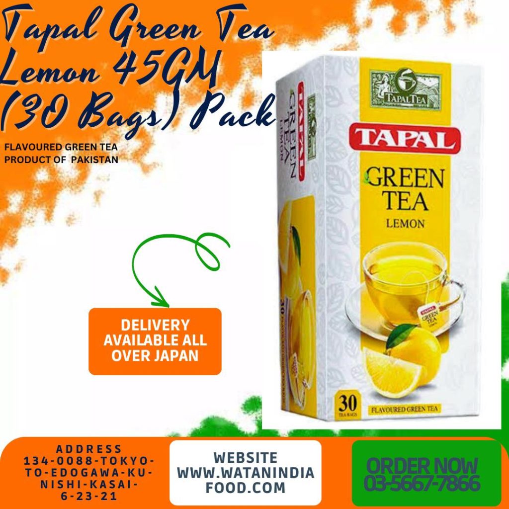 Tapal Green Tea Lemon Flavour 45g (30 Tea Bags) – Watan India Foods ...